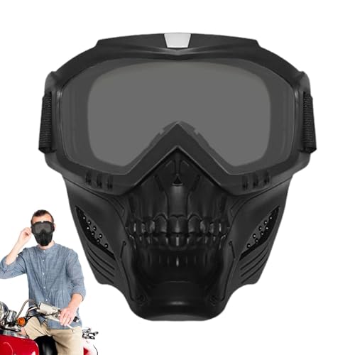 Bvizyelck Reitbrille, Motorradbrille mit abnehmbarer Gesichtsmaske | Dirtbike ATV Motocross Brillen | Dirtbike ATV Motocross-Brille für Offroad-Radfahren, Motorradrennen von Bvizyelck