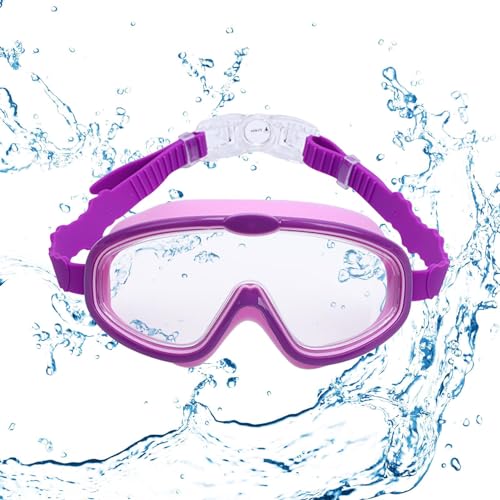 Bvizyelck Wasserbrille für Kinder, Anti-Beschlag-Schwimmbrille, Unisex, Schnorchelbrille, Silikondichtung, Schnorchelausrüstung, Schwimmmaske für , Mädchen, Pool, Strand, Schwimmen von Bvizyelck