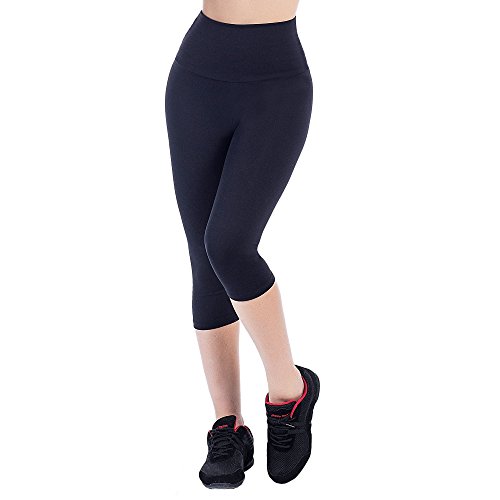 Bwell Sportswear Damen Happy Dance Fitness Caprihose, Schwarz, XS von Bwell Sportswear