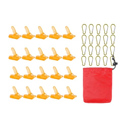 20Pcs Winddicht Befestigt Clip Outdoor Camping Baldachin Zelt Clip Markise Clip Schellen Plane Set Schellen Zelt Clip von Bydezcon