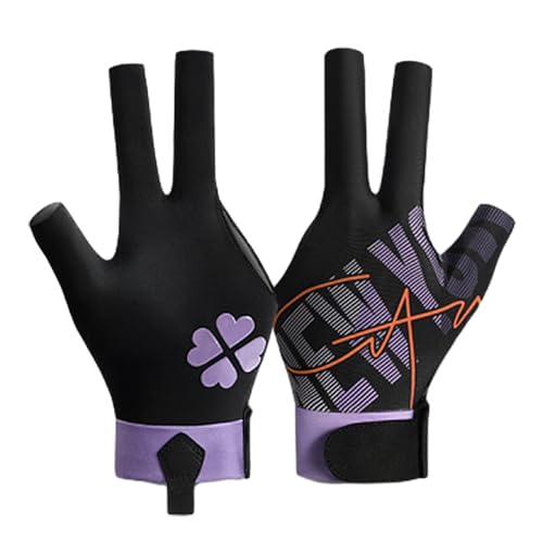 Bydezcon 1Pc 3 Finger Pool Handschuh Snooker Queue Sport Handschuh Komfortable rutschfeste Rechts Pool Snooker Handschuh Billard Zubehör von Bydezcon