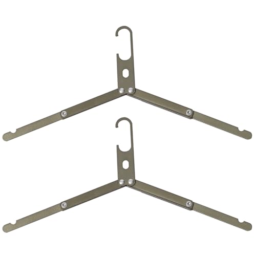 Bydezcon 2Pcs Outdoor Camping Mantel Trocknen Rack Platzsparende Kleiderbügel Praktische Kleiderbügel Falten Aluminium Legierung Kleiderbügel von Bydezcon