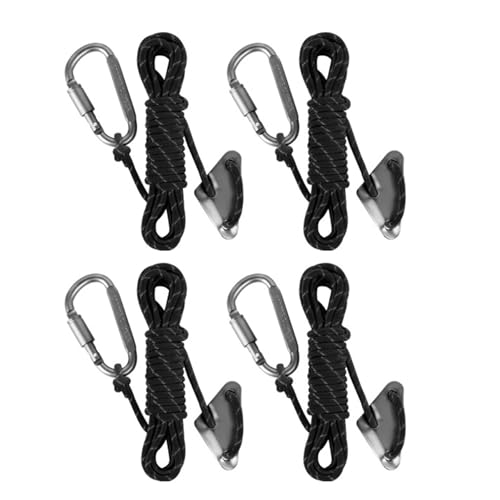 Bydezcon 4Pcs Reflektierende Zelt Guy Außen Zelt Führungs Karabiner Clip Markise Camping Dauerhafte von Bydezcon