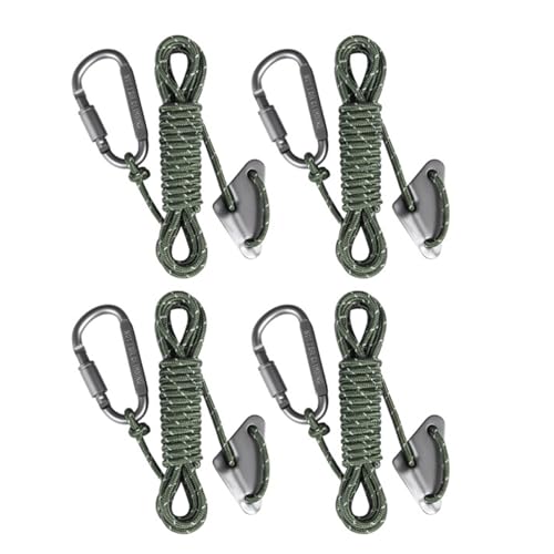 Bydezcon 4Pcs Reflektierende Zelt Guy Außen Zelt Führungs Karabiner Clip Markise Camping Dauerhafte von Bydezcon