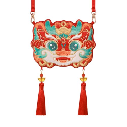 Vintage Umhängetasche Mädchen Handtasche Stickerei Tasche Chinesischer Jahr Umhängetasche Zubehör von Bydezcon