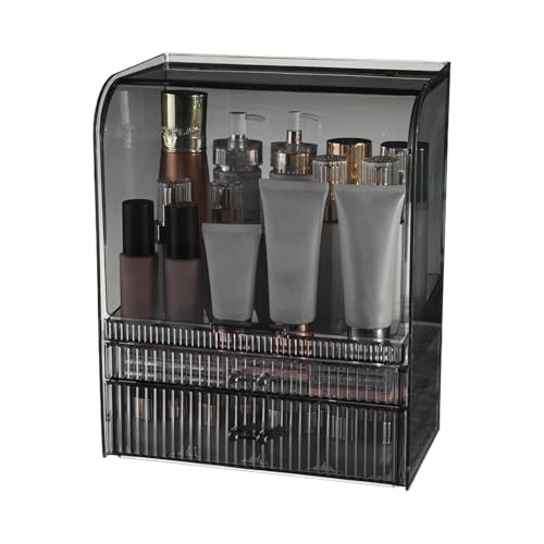 Tragbarer Kosmetik-Organizer, Kosmetik-Aufbewahrungsbox, Make-up-Vitrine, Arbeitsplatten-Organizer, Schublade, Make-up-Organizer, Kosmetik-Schminkbox für Arbeitsplatte, Kosmetik, Schwarz , Refer to von Byeaon