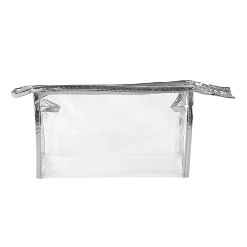 Transparente Make-up-Tasche, Kosmetik-Aufbewahrungstasche, wasserdichte Organizer-Tasche, Kulturbeutel, tragbarer Make-up-Koffer, Reise-Kosmetik-Organizer für Kosmetikkoffer, Make-up, silber, Refer to von Byeaon