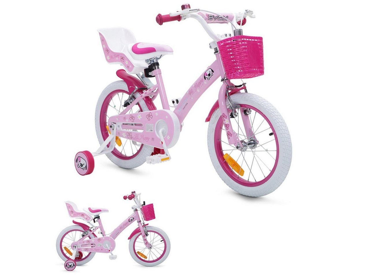 Byox Kinderfahrrad Kinderfahrrad 16 Zoll Puppy, 1 Gang 1 Gang, keine Byox Kinderfahrrad Kinderfahrrad 16 Zoll Puppy, 1 Gang 1 Gang, keine von Byox