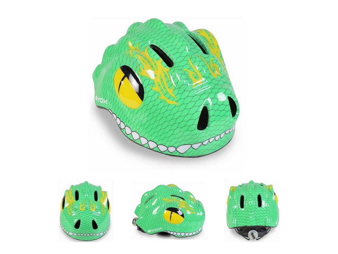 Byox Kinderhelm Schutzhelm Y27 Dino Gr S 48 - 54 cm, einstellbar, 4 Löcher, LED-Beleuchtung Byox Kinderhelm Schutzhelm Y27 Dino Gr S 48 - 54 cm, einstellbar, 4 Löcher, LED-Beleuchtung von Byox