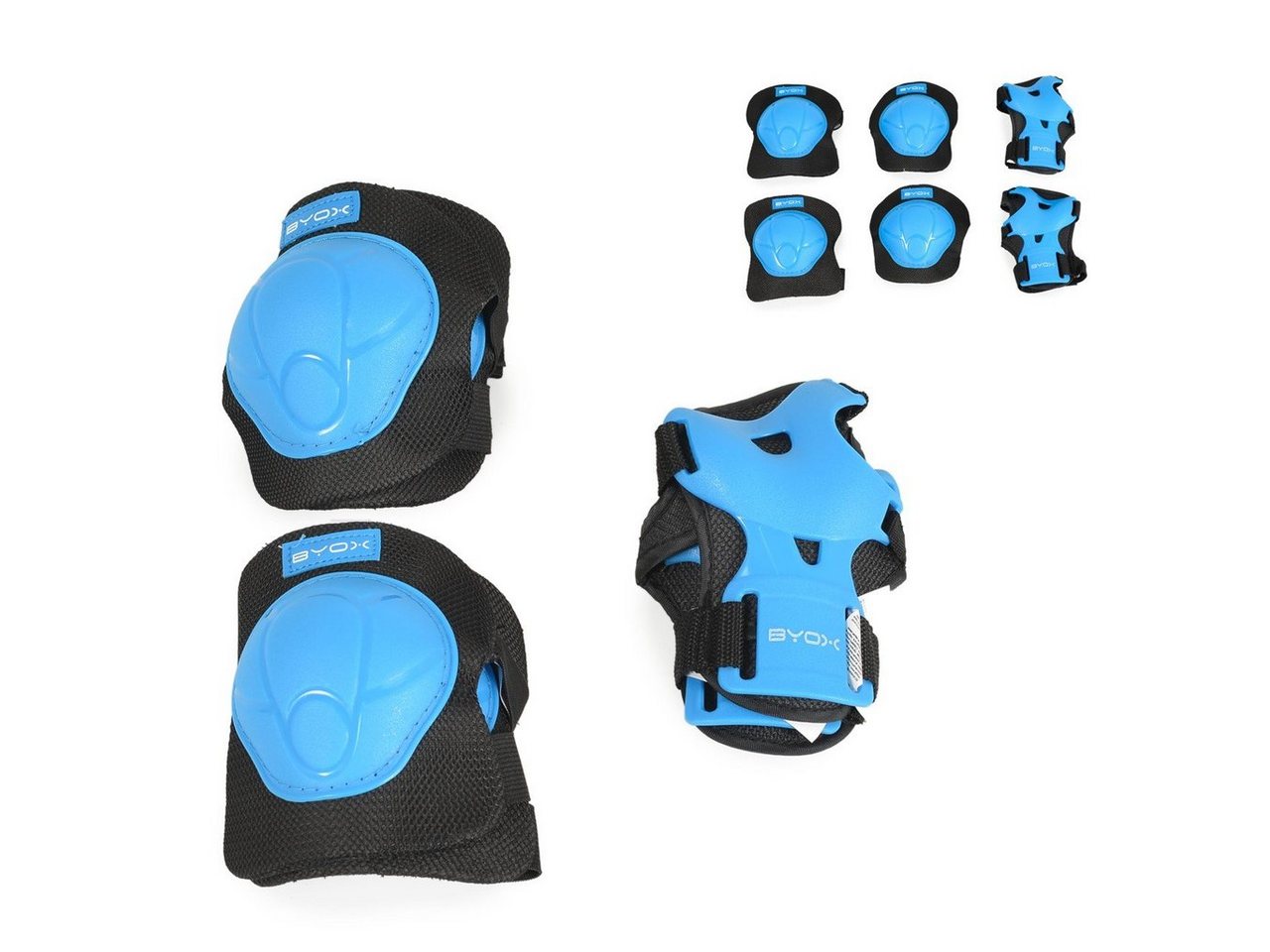 Byox Protektoren-Set Schutzausrüstung H110, Protektoren Ellenbogen- Handgelenk- und Knieschützer von Byox