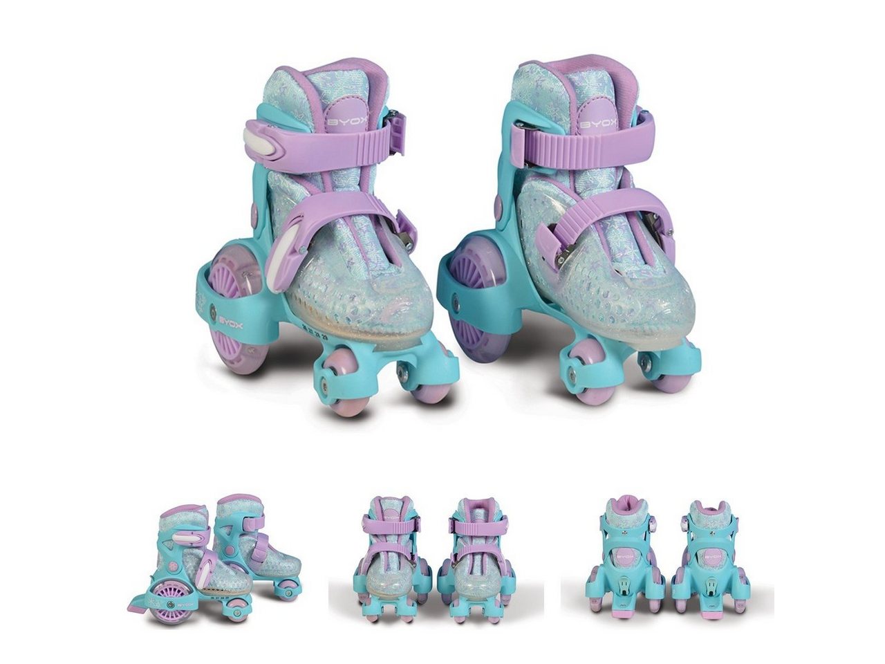Byox Rollschuhe Rollschuhe Beetle Größe XS 26-29, PU-Rollen, ABEC-5 Lager, Stopper hinten Byox Rollschuhe Rollschuhe Beetle Größe XS 26-29, PU-Rollen, ABEC-5 Lager, Stopper hinten von Byox