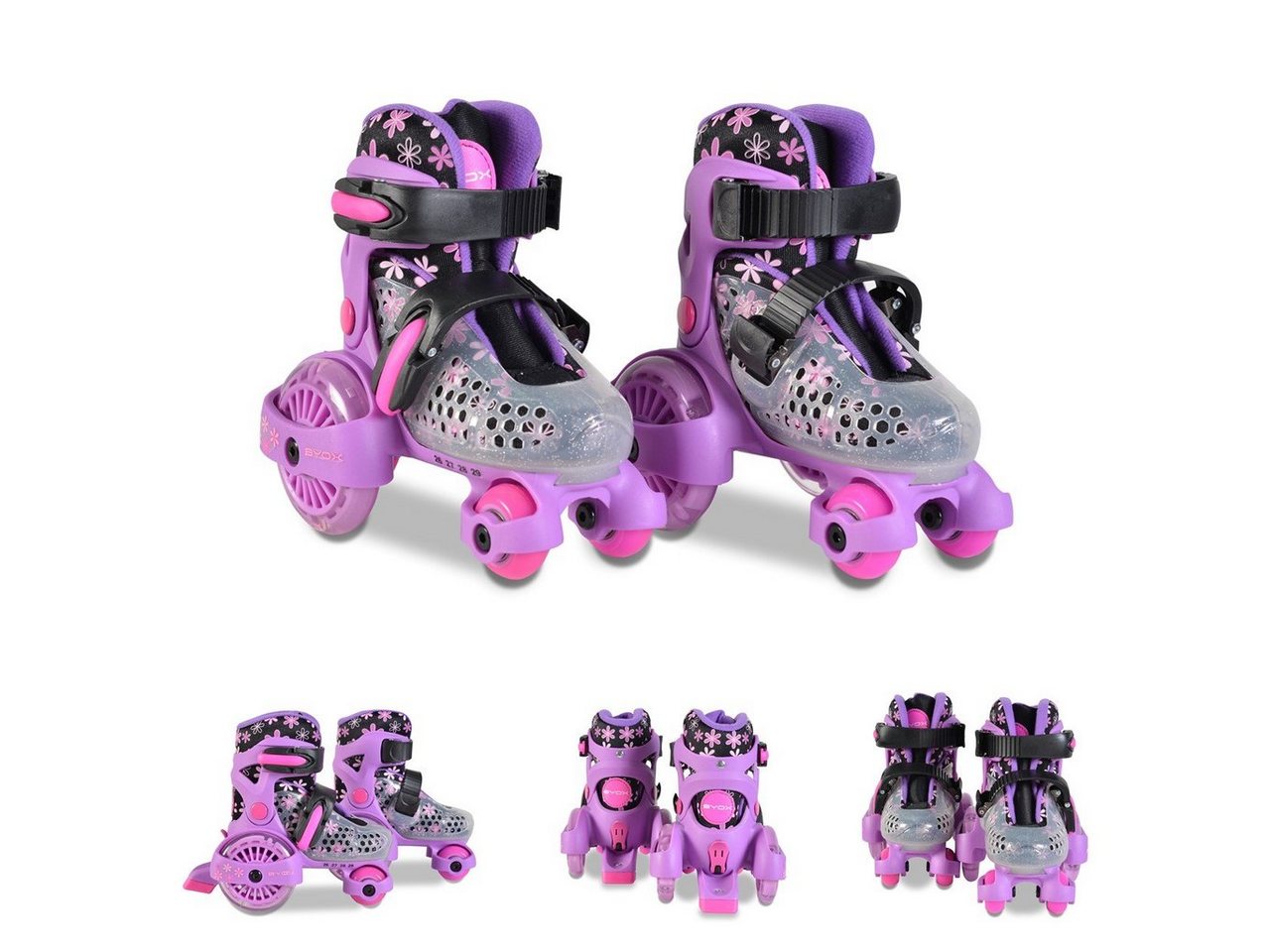 Byox Rollschuhe Rollschuhe Beetle Größe XS 26-29, PU-Rollen, ABEC-5 Lager, Stopper hinten Byox Rollschuhe Rollschuhe Beetle Größe XS 26-29, PU-Rollen, ABEC-5 Lager, Stopper hinten von Byox