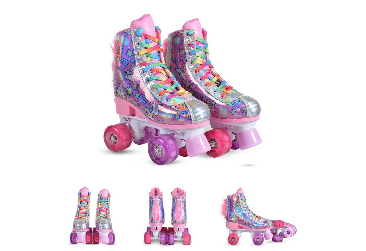 Byox Rollschuhe Rollschuhe Einhorn, PU-Räder beleuchtet, ABEC-5 Lager, verschiedene Größen Byox Rollschuhe Rollschuhe Einhorn, PU-Räder beleuchtet, ABEC-5 Lager, verschiedene Größen von Byox