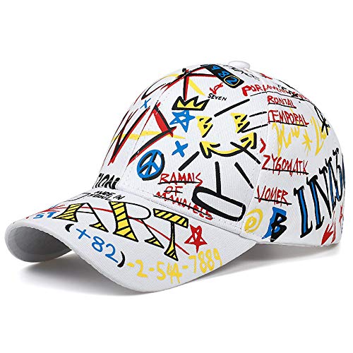 Baseball Cap Damen Basecap Kappe Herren Unisex Mütze Hut Baseballkappe Mode Brief Graffiti Sun Hip Hop Cap Visier Frühlingshut Männer Einstellbare Hysteresenkappe Aus Baumwolle Für F von Bysonglezai