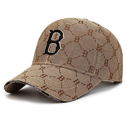 Baseball Caps Baseball Kappe Herren Hüte Damen Mützen Frauen Baseballmütze Outdoor Sports Reise Sonnenschirm Sonnenschutz Hüte Dame B Brief Stickerei Casual Caps 56-60 cm Khaki von Bysonglezai