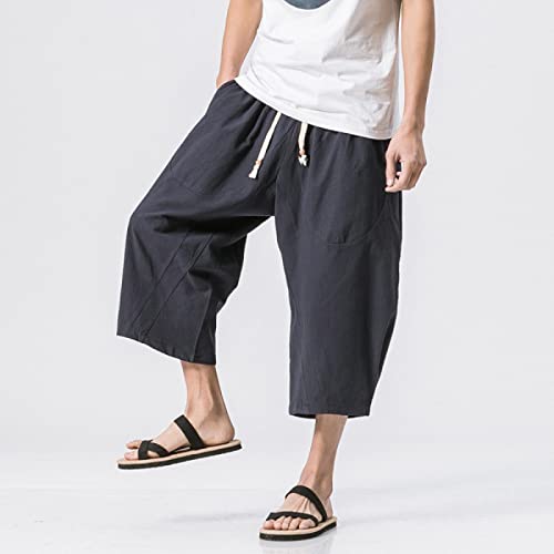 Bywenzai Kurze Hose Männer Baumwolle Leinen Einfarbig Elastische Taille Shorts T Herren Hip-Hop Atmungsaktiv Lässig 3/4 Hosen Japanische Und Koreanische Yogahose XL Navy Bywenzai Kurze Hose Männer Baumwolle Leinen Einfarbig Elastische Taille Shorts T Herren Hip-Hop Atmungsaktiv Lässig 3/4 Hosen Japanische Und Koreanische Yogahose XL Navy von Bywenzai