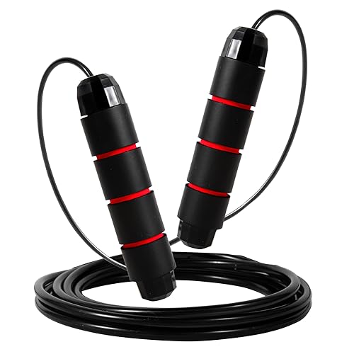 Bzavor Springseil Jump Rope Springseil Erwachsenes Kinder Fitness Verstellbar zubehör mit Hautfreundlichen Schaum Griffe Länge Einstellbar rutschfest, Ideal für Fitness Ausdauer Seilspringen geeignet von Bzavor