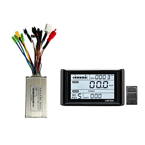 Bzwyonst 17A DREI-Sinuswellen-E-Bike-Controller mit SW900-Display für 36V 48V 750W1000W Motormodifizierte Teile von Bzwyonst