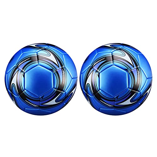 Bzwyonst 2X Professioneller Fuß Ball Ball Größe 5 Offizieller FußBall Training FußBall Ball Wettbewerb Draussen FußBall Blau von Bzwyonst