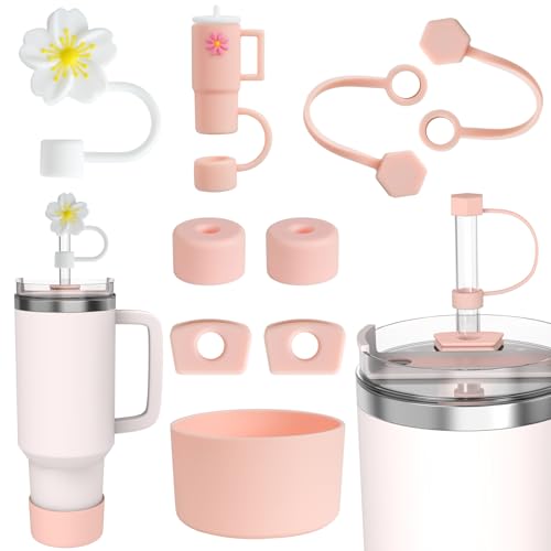 Stanley-Cup Zubehör,enthält 4 auslaufsichere Silikonstopfen,4 Strohhalm Abdeckung,1 Silikonhülle für Stanley Cup 1,2 Liter und 850 ml-Becher,Keine Becher,Hellrosa Stanley-Cup Zubehör,enthält 4 auslaufsichere Silikonstopfen,4 Strohhalm Abdeckung,1 Silikonhülle für Stanley Cup 1,2 Liter und 850 ml-Becher,Keine Becher,Hellrosa von C-easb