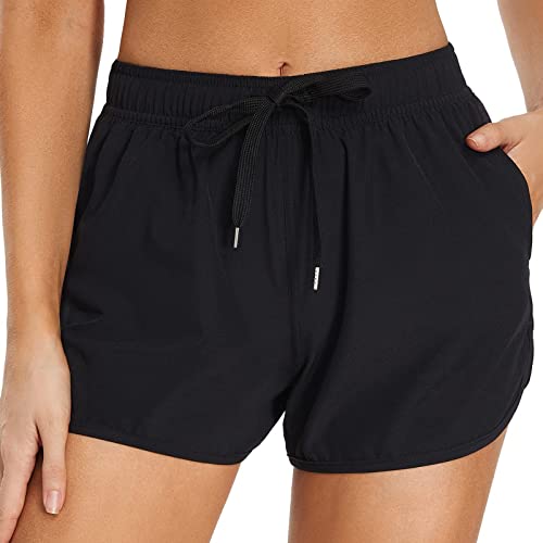 Badeshort Damen, Schwimm Upf50+ Licht Badeshorts Strandshorts Uv Schutz Sportlich Sommer Surf Shorts Schwimmshorts Schnell Trocknend High Waist Bauchweg Boardshorts Badeshort Damen, Schwimm Upf50+ Licht Badeshorts Strandshorts Uv Schutz Sportlich Sommer Surf Shorts Schwimmshorts Schnell Trocknend High Waist Bauchweg Boardshorts von C'est TT