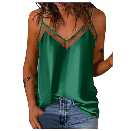 Damen Satin Tank Top Unterhemden Spitzentop Seide Camisole Spaghettiträger Basic Tanks Sexy Oberteil Damen Spitzen Oberteile Top V Ausschnitt Oberteil Spaghettiträger Elegant Sommer Shirt Cami Top Damen Satin Tank Top Unterhemden Spitzentop Seide Camisole Spaghettiträger Basic Tanks Sexy Oberteil Damen Spitzen Oberteile Top V Ausschnitt Oberteil Spaghettiträger Elegant Sommer Shirt Cami Top von C'est TT