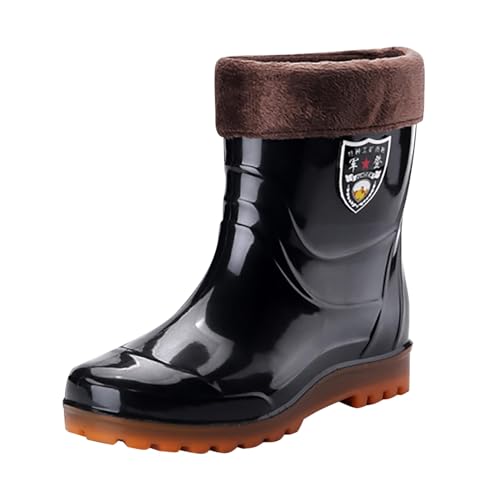 Gummistiefel weitschaft,Gummistiefeletten Damen wasserdichte Reisen Bequem Gummistiefel Regenstiefel Elegant Gartenschuhe Regenschuhe Licht rutschfest Outdoor Wasserschuhe von C'est TT