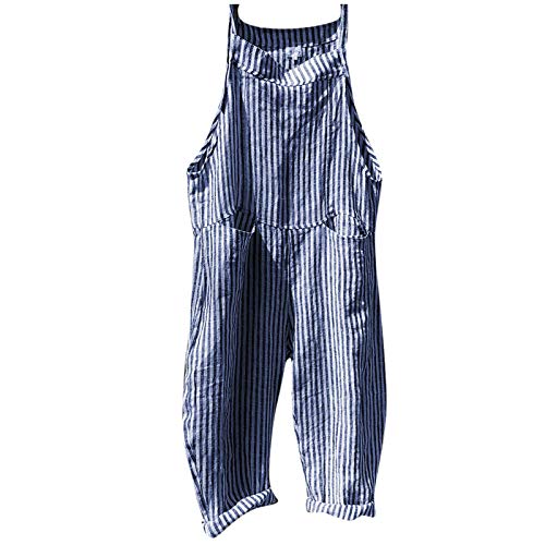 Jumpsuit Damen Hosenanzug Schwarz Weiß Gestreift Ärmellose Overalls Mit Taschen Latzhose Arbeitshose Casual Playsuit Sommer Freizeithose Langes Weites Bein Hose Hosen Jumpsuit Jumpsuit Damen Hosenanzug Schwarz Weiß Gestreift Ärmellose Overalls Mit Taschen Latzhose Arbeitshose Casual Playsuit Sommer Freizeithose Langes Weites Bein Hose Hosen Jumpsuit von C'est TT