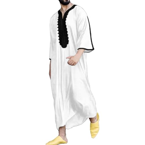 Meine Bestellungen Anzeigen, Abaya Männer Ihram Übergröße Langarm Arabische Kleidung Islamische Kleidung Islam Marokko Lang Kaftan Gebetskleidung Beten Schwarz Muslimische Kleider Abaya von C'est TT