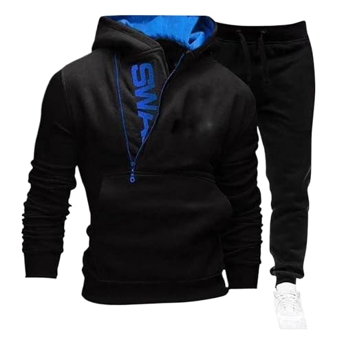 Tracksuit Herren, Jogginganzug Herren Tracksuit Y2K Hoodie und Baggy Baumwolle Jogginghose Sportanzug Streatwear Trainingsanzüge für Herren 2-Teilig Kapuzenpullover von C'est TT