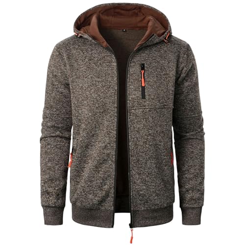 blitzangebote des Tages aktuell,Hoodie Herren Reißverschluss Einfarbig Langarm Sweatjacke Casual Sweatshirt Jacke Männer Leicht Outdoor Sport Warm Zip Up Kapuzenpulli Herren Hoodies von C'est TT