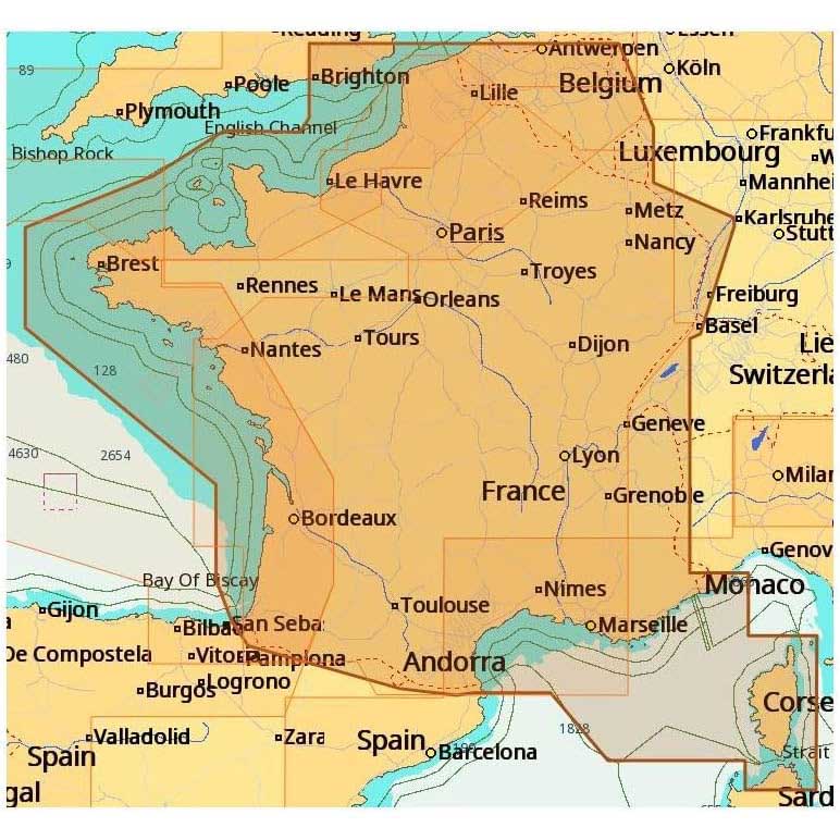 C-map France Coastal And Inland Nautical Chart Gelb C-map France Coastal And Inland Nautical Chart Gelb von C-map