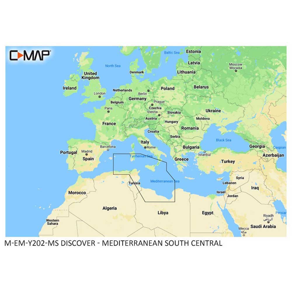 C-map Mediterranean South Central Map Beige von C-map