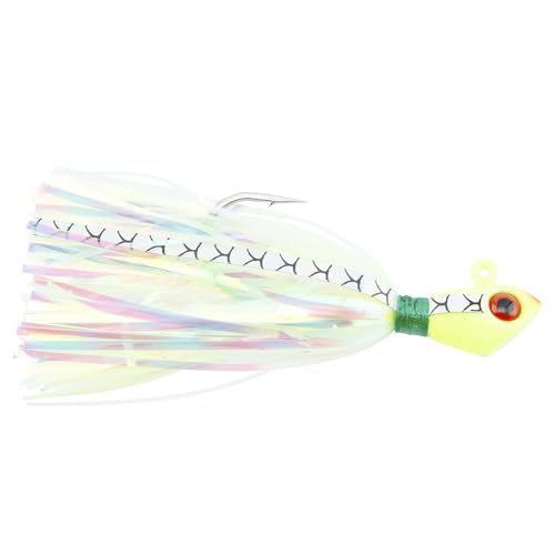 No Alibi Alien Jig Inshore-Serie, Perlgrüner Rock, 10,6 g, grüner Kopf, 3 Stück von C&H Lures