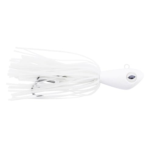 No Alibi Alien Jig Offshore Series Fluorescent White Skirt, 6oz / 170g White Head von C&H Lures