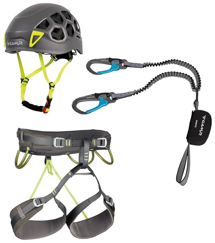 C.A.M.P. Unisex-Adult KIT FERRATA Kinetic Rewind PRO Energy CR 4, Anthrazitgrau/Limette/Hellblau, L C.A.M.P. Unisex-Adult KIT FERRATA Kinetic Rewind PRO Energy CR 4, Anthrazitgrau/Limette/Hellblau, L von C.A.M.P.