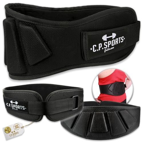 C.P.Sports Gewichthebergürtel – Fitness-Gürtel für Bodybuilding, Krafttraining, Gewichtheben | Trainingsgürtel für Damen & Herren aus robustem Nylon | Profi Ultra Leicht Gürtel für das Gym von C.P.Sports