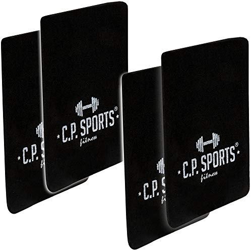 C.P. Sports Griffpolster 2er Set (2 Paar) 3mm 10x14 Doppelpack – Profi Griffpads ideal für Bodybuilding, Fitness und Krafttraining | Powerpads Grip Pads Unisex (Schwarz) von C.P.Sports