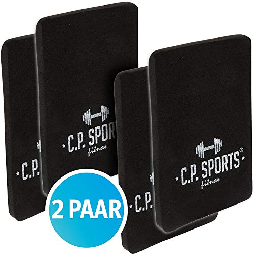 C.P. Sports Griffpolster 4er Set (2Paar) 3mm und 6mm - 10x14cm, Doppelpack, Griffpads für Fitness, Bodybuilding & Krafttraining (3mm-2Paar) von C.P.Sports