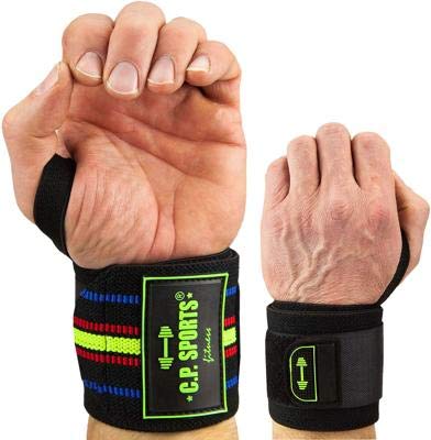 C.P. Sports Powerlifting Handgelenkbandagen 60cm extra lang Handgelenkbandage/Bänder/Bandagen Bodybuilding, Wrist Wraps von C.P.Sports