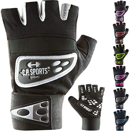 C.P. Sports Trainingshandschuhe Profi Grip Bandagen, Fitnesshandschuh Bodybuilding Fitness Krafttraining Gym Sport, gepolstert für Männer und Frauen von C.P.Sports