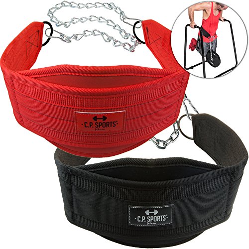 C.P. Sports Trainings Dip Gürtel Dipgürtel, Schwarz oder Rot extra Lange Kette One Size C.P. Sports Trainings Dip Gürtel Dipgürtel, Schwarz oder Rot extra Lange Kette One Size von C.P.Sports