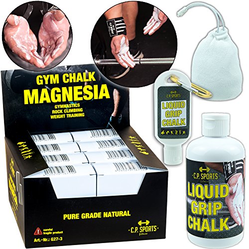 C.P.Sports Liquid Grip Chalk, Magnesia Block, Pulver, Magnesia flüssiges Magnesia Grip Klettern Bouldern/Chalk/Turnen, Klettern, Gewichtheben (56g-Ball) von C.P.Sports