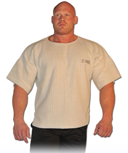 C.P.Sports Profi-Gym-Shirt S8-1 - Farbe: weiß Gr.L/Bodybuilding Shirt, Fitness T-Shirt - Ideal f. Workout im Fitness-Studio von C.P.Sports
