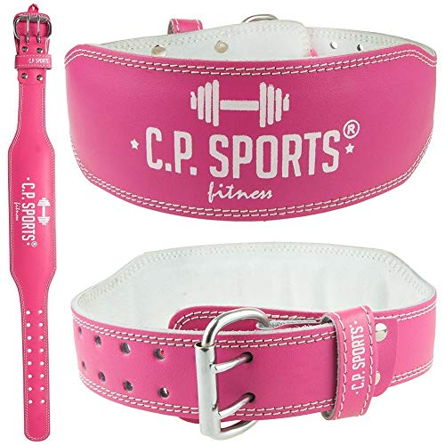 CP Sports Lady Gürtel Leder PINK - Frauen, Damen Gewichthebergürtel - Stützgürtel (L = 84-99cm) von C.P.Sports