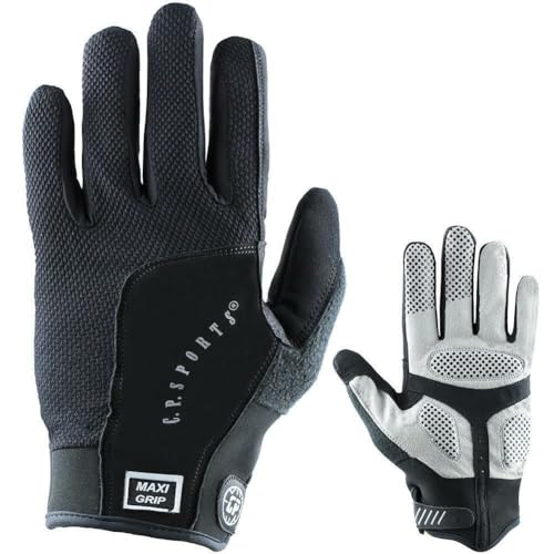 Fitness Handschuhe Maxi - Grip, Fitnesshandschuhe, Trainingshandschuhe, Bodybuilding Handschuhe Vollfinger, C.P. Sports (XS, Schwarz) von C.P.Sports