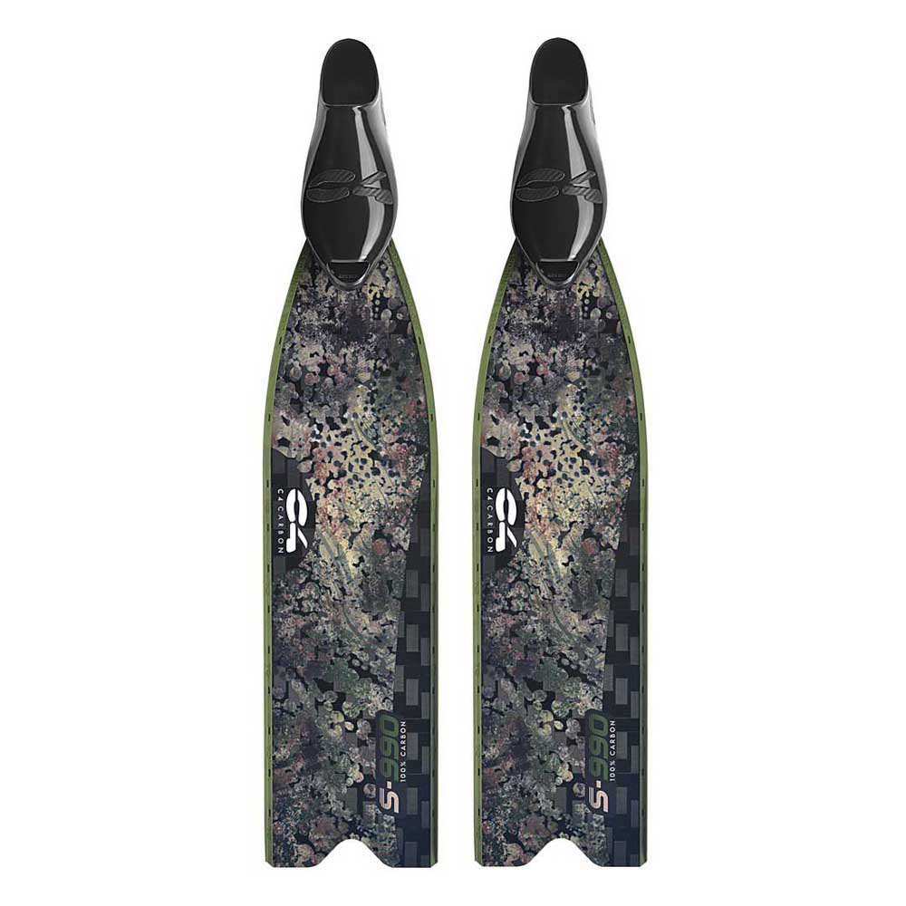 C4 S-990 Camo 40 Spearfishing Fins Grün EU 36-37 von C4