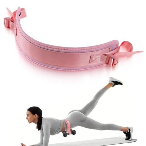 HipThrust Gürtel für Damen, Zuhause, leicht, Krafttraining, Gewichtheben, Last zur Befestigung von Hanteln für Hüftübungen, Gesäßbrücke, Planke, Liegestütze, Rosa von CAILAIDIAN