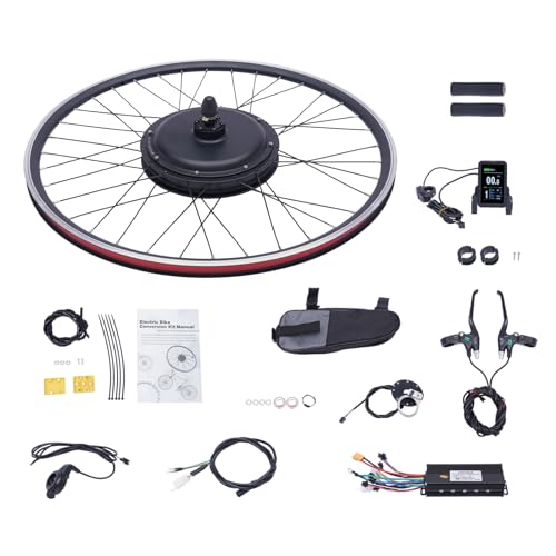 CAIYGG 700C 48V 1000W E-Bike Umbausatz Fahrrad Umbau Kit Bürstenlos und Getriebelos für 28Zoll, 29Zoll und 700C Vorderrads 5 Gänge Gangverstellung Umbausatz für Elektrofahrräder CAIYGG 700C 48V 1000W E-Bike Umbausatz Fahrrad Umbau Kit Bürstenlos und Getriebelos für 28Zoll, 29Zoll und 700C Vorderrads 5 Gänge Gangverstellung Umbausatz für Elektrofahrräder von CAIYGG