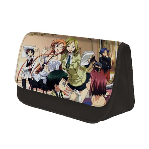 CAIYLAI Code Geass Lelouch of The Rebellion Federmäppchen, Anime, Doppelreißverschluss, großes Fassungsvermögen, Schreibwarentasche, Cartoon-Aufbewahrung, Stifttasche für Teenager, Jungen, Mädchen, von CAIYLAI